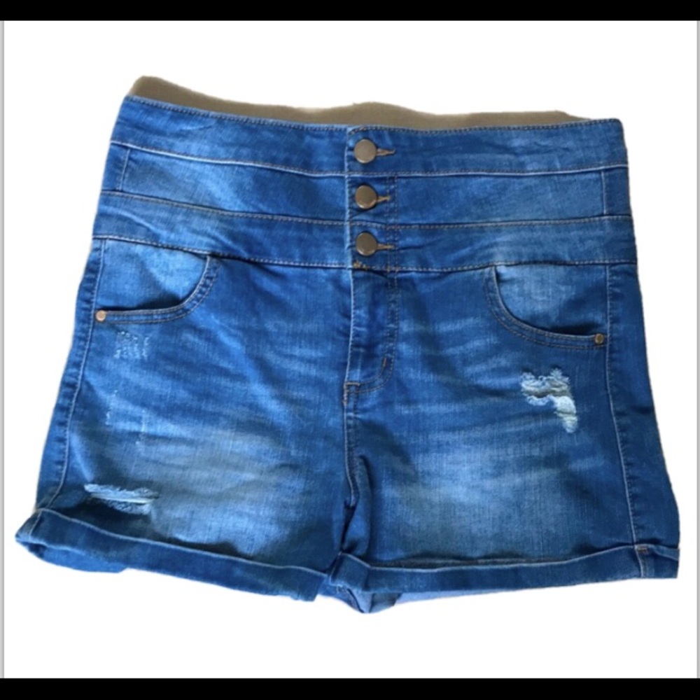 Tinseltown Triple Stack Jean Shortie Shorts